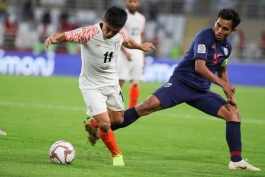 هند ۴-۱ تایلند؛ شکست سنگین تایلند برابر شگفت انگیزها - india 4 thailand 1 AFC Asian Cup 2019