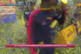 کلیپ : جشن قهرمانی بارسلونا در سوپرکاپ کاتالونیا