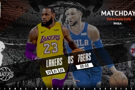 لس آنجلس لیکرز- فیلادلفیا سونی سیکسرز- Los Angles Lakers- Philadelphia 76ers- بسکتبال NBA- بسکتبال آمریکا- آمریکا