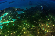    	تصاویر خیره کننده از زمین در شب