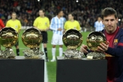 Messi's fourth Ballon d'Or at the Camp Nou