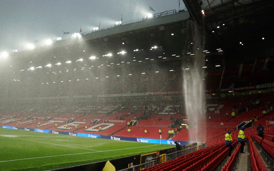 The leaking roof at Old Trafford