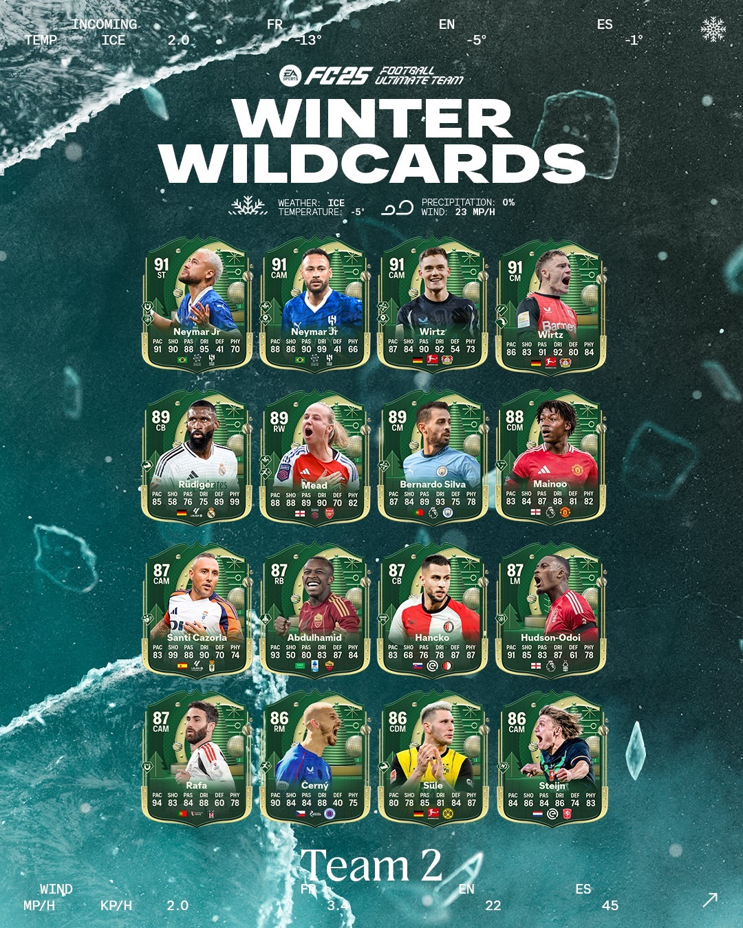 تیم دوم Winter Wildcards